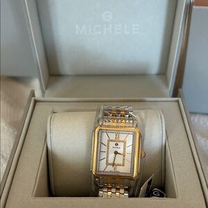 Michele Diamond Two-Tone Watch